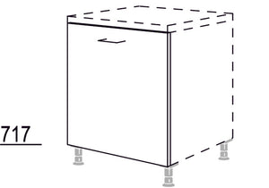 nobilia Geschirrspülerfront 45 cm Türfront Küchenschrank Geschirrspüler in Alpinweiß GSBD 45-l