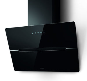 Elica Dunstabzugshaube WISE 60 BK (Abluft) schwarz 60cm kopffrei mit LED-Beleuchtung, Glas-Front, Metallfilter,Touch-Control LED 4 Motorstufen (max. 691m³/h)