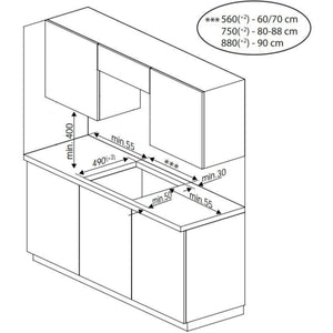 Beko Induktions-Kochfeld HII84700UFTX 86849 Zeichnung