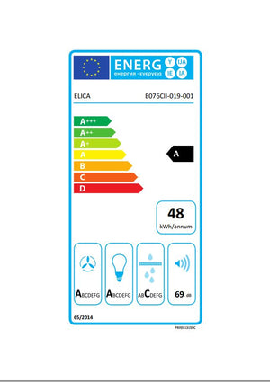 Elica Dunstabzugshaube JOYE ISLAND Inselhaube Edelstahl A Energielabel