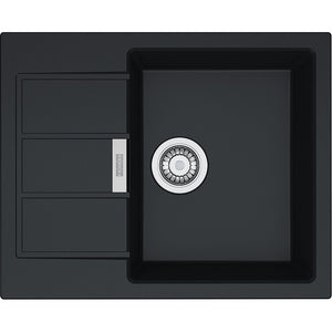 Franke Spülbecken Sirius S2D611-62 Tectonite Carbon, schwarz 62cm Einbauspüle