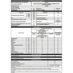 LAURUS LKG82E Unterbau-Kühlschrank - Kühl-Gefrierkombination 60 cm für 82 cm Nische Datenblatt