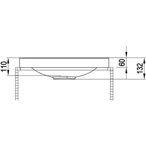 MARMITE- Halbeinbau- Aufbauwaschtisch- OVAX 550C- Mineral Composite Weiss 87793 87793