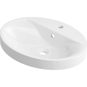 MARMITE- Halbeinbau- Aufbauwaschtisch- OVAX 550C- Mineral Composite Weiss 87793 87793