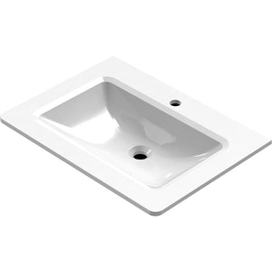 MARMITE- Moebelwaschtisch NobX 660- Mineral Composite- ohne Ueberlauf Weiss Hochglanz 87740 87740