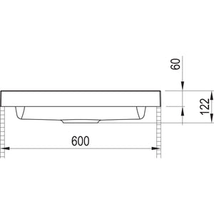 MARMITE- Moebelwaschtisch RonX 600C- Mineral Composite- ohne Ueberlauf Weiss Hochglanz 87763 87763