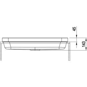 NICOS- Halbeinbau- Aufbauwaschtisch- STAR 750- Mineral Composite Weiss 87797 87797