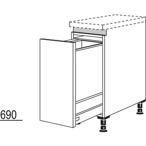 Nobilia Auszugschrank mit Wertstoffsammler NUAWS30 51138