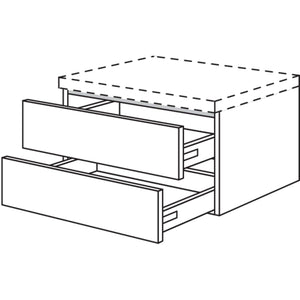 Nobilia Badezimmer-Schubkastenschrank BU2S100-36 2798