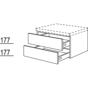 Nobilia Badezimmer-Schubkastenschrank BU2S100-36 2798