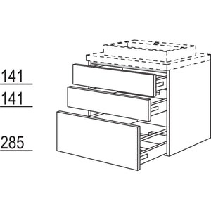 Nobilia Badezimmer-Waschtischschrank BW2SA40-58 2872