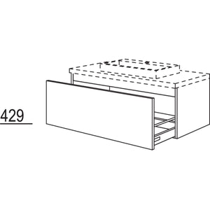 Nobilia Badezimmer-Waschtischschrank BWBA100-43 2498