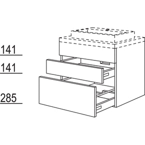 Nobilia Badezimmer-Waschtischschrank BWSA50-58 2804