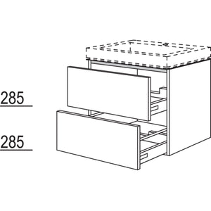 Nobilia Badezimmer-Waschtischschrank BWSAM80-58 2337