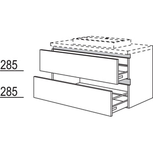 nobilia Badezimmer-Waschtischschrank NBWSA90-63 90 cm