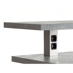 Nobilia Eckige Stützkonsole BSGC- gerade mit Zweifach-Steckdose STK-BSGC-F 47071
