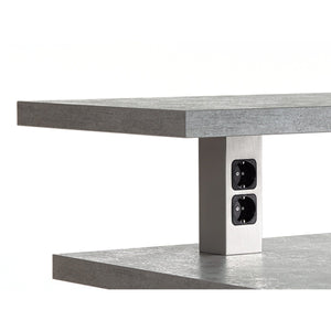 Nobilia Eckige Stuetzkonsole BSGC- gerade mit Zweifach-Steckdose STK-BSGC-F 47071