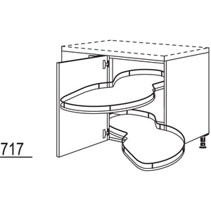 Nobilia Eckschrank mit Schwenkauszug UEDSA100-50 23191