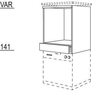 Nobilia Geraete-Umbau Backofen - Geschirrspueler GOGSP60 21527