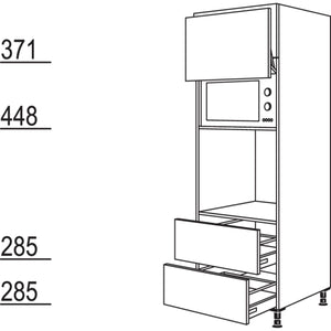 nobilia elements Geräte-Umbau Backofen und Mikrowelle mit Lifttür GLO2A-1 60 cm