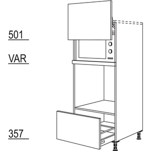 Nobilia Geraete-Umbau Backofen und Mikrowelle mit Lifttuer GLOA 23449
