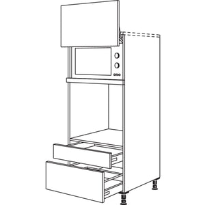 Nobilia Geraete-Umbau Backofen und Mikrowelle mit Lifttuer GLOSA 22766