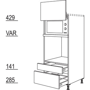 Nobilia Geraete-Umbau Backofen und Mikrowelle mit Lifttuer GLOSA 22766