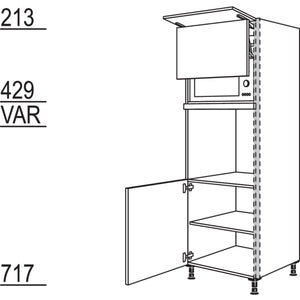 Nobilia Geraete-Umbau Backofen und Mikrowelle mit Lifttuer NGSLO-1 23595
