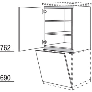 Nobilia Geraete-Umbau Geschirrspueler fuer Geraetehoehe- 805 - 820 mm NGGSP60 41519