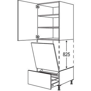 Nobilia Geraete-Umbau Geschirrspueler geeignet fuer Nischenhoehe- 825 mm - GDGSP45-1 24617