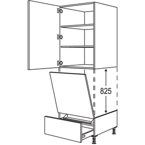 Nobilia Geraete-Umbau Geschirrspueler geeignet fuer Nischenhoehe- 825 mm - GGSP45-1 24614