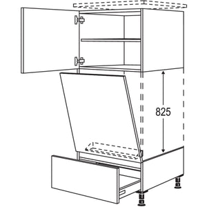 Nobilia Geraete-Umbau Geschirrspueler geeignet fuer Nischenhoehe- 825 mm - GGSP45 20525