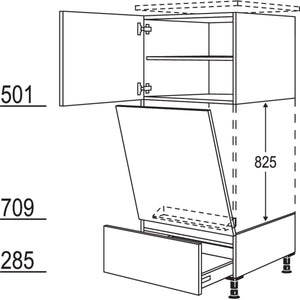 Nobilia Geraete-Umbau Geschirrspueler geeignet fuer Nischenhoehe- 825 mm - GGSP45 20525