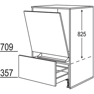 nobilia Geraete-Umbau Geschirrspueler in 450 - 600 mm Breite mit Wangen- 16 mm stark GDGSW1663 16563