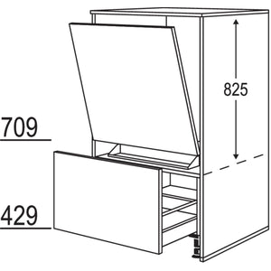nobilia Geraete-Umbau Geschirrspueler in 450 - 600 mm Breite mit Wangen- 16 mm stark GMGSW1648 16542