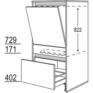 nobilia Geraete-Umbau Geschirrspueler in 600 mm Breite mit Wangen- 16 mm stark NGGSW1663-X 16599