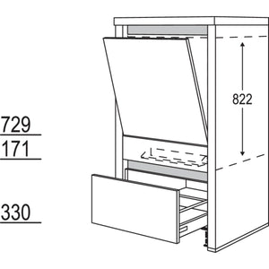 Nobilia Geräte-Umbau Geschirrspüler in 600 mm Breite mit Wangen- 50 mm stark NGGSW5070 50568