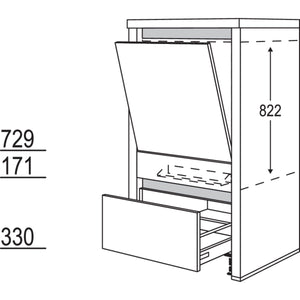 Nobilia Geraete-Umbau Geschirrspueler in 600 mm Breite mit Wangen- 50 mm stark NGGSW5070 50568