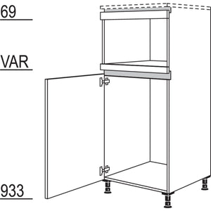Nobilia Geraete-Umbau Kuehlautomat und Mikrowelle NGM88 44338