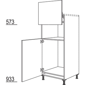 Nobilia Geraete-Umbau Kuehlautomat und Mikrowelle mit Lifttuer G88L 22779