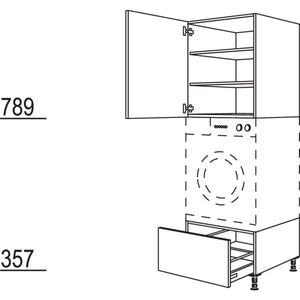 Nobilia Geraete-Umbau Waschmaschine - Waeschetrockner GDWST60-1 24619