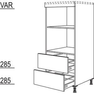 Nobilia Geraete-Umbau fuer Mikrowelle und Dampfgarer - Kompaktgeraet GMDK2A 24524