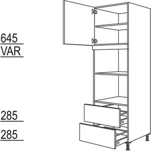 Nobilia Geräte-Umbau für Mikrowelle und Dampfgarer - Kompaktgerät GMDK2A-3 43514