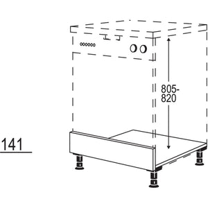 Nobilia Geschirrspueler-Unterbau fuer Maxi-Hoehe fuer Geraetehoehe- 805 bis 820 mm GSU60-M 098