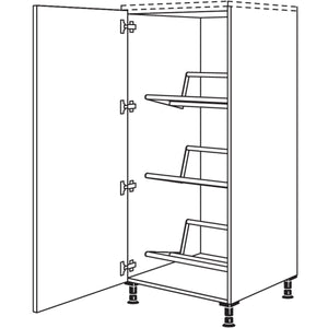 nobilia Highboard fuer Getraenkekisten HGTKF60 21551