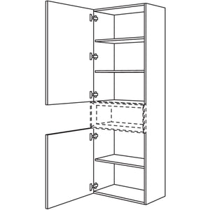Nobilia Hochschrank fuer Regaleinsatz Case HBCM45-202 67974