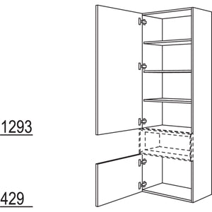 Nobilia Hochschrank fuer Regaleinsatz Case HBCU40-202 67977