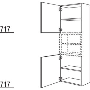 Nobilia Hochschrank fuer Regaleinsatz Case HBDCM30-202 67981