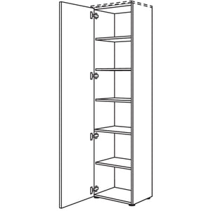 nobilia Hochschrank in Echtholz- Furnier HEF45-202 51957