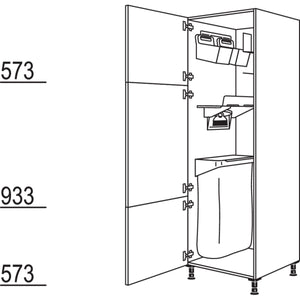 Nobilia Hochschrank mit Ordnungssystem Laundry-Area HOS60-2 35040